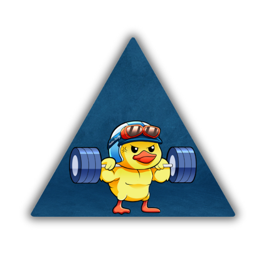 Pegatina Pato haciendo ejercicio
