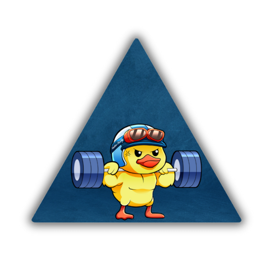 Working Out Duck Sticker