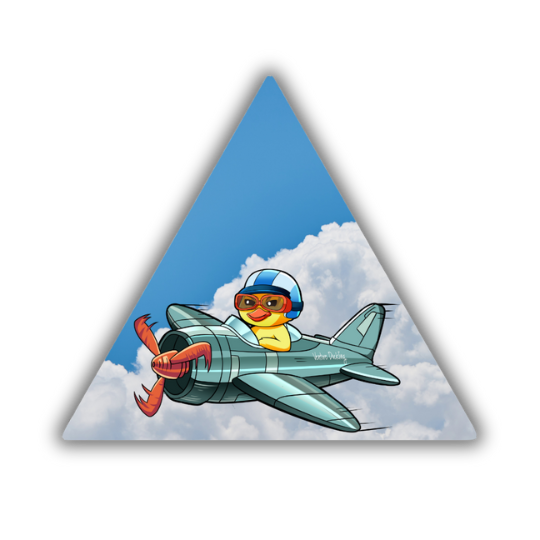 Flying Duck Sticker